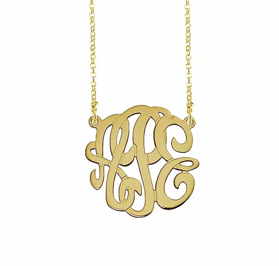 Gold Vermeil Monogram Necklace