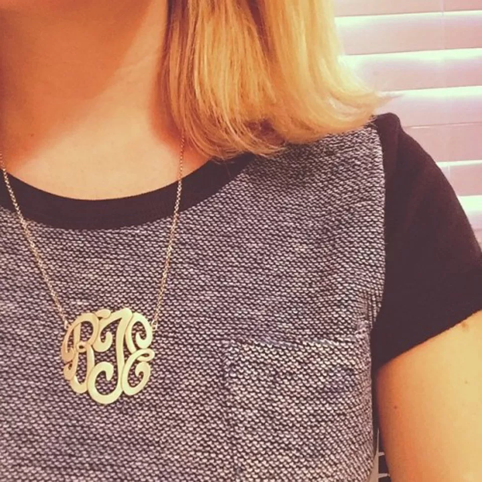 Gold Vermeil Monogram Necklace