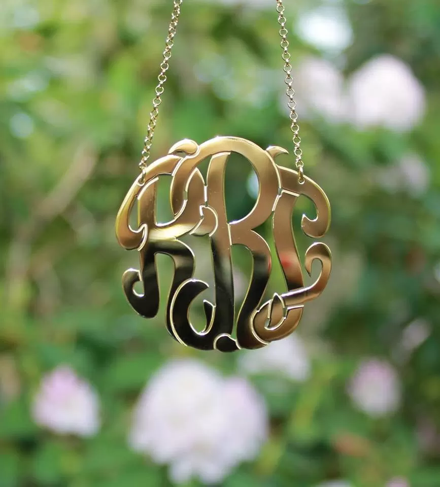 Gold Vermeil Monogram Necklace