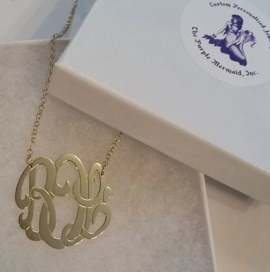 Gold Vermeil Monogram Necklace