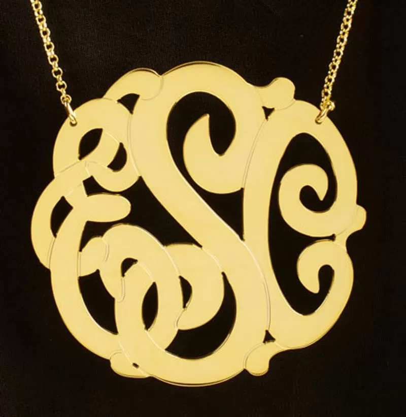 Gold Vermeil Monogram Necklace