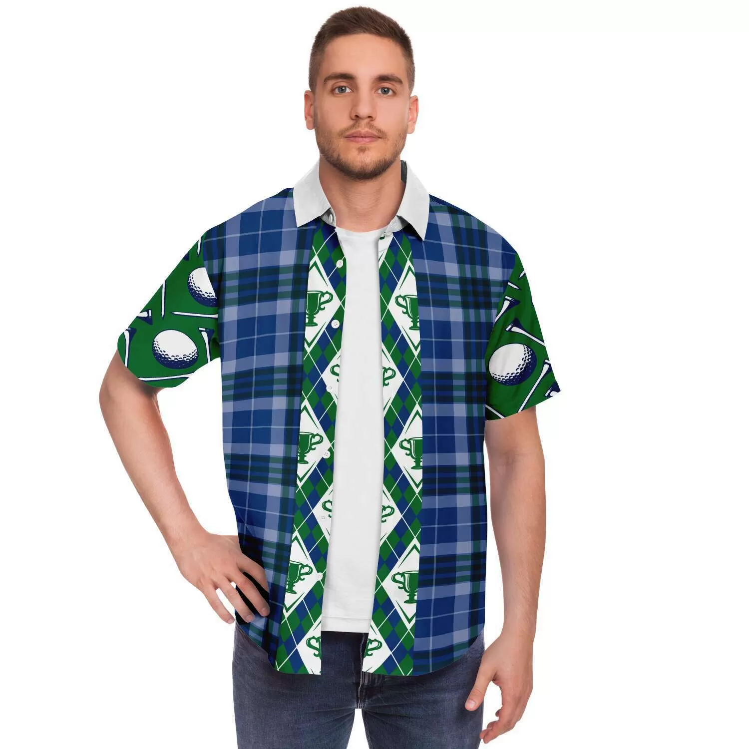 Golf Edinburgh Short Sleeve Button Down Shirt