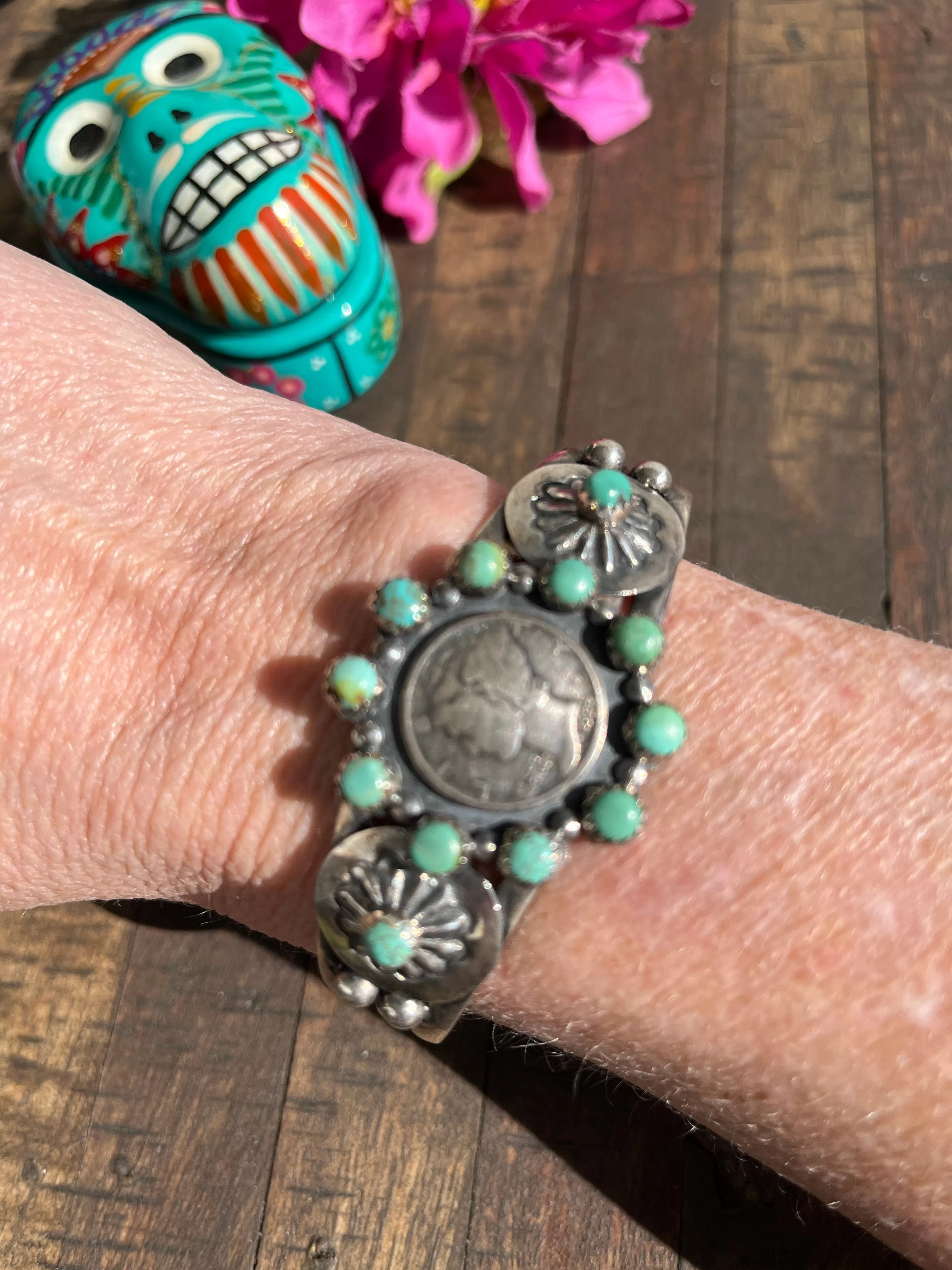 Green Coin Cuff