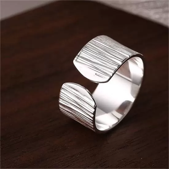 Irregular Textured Punk Vintage Plain Ring