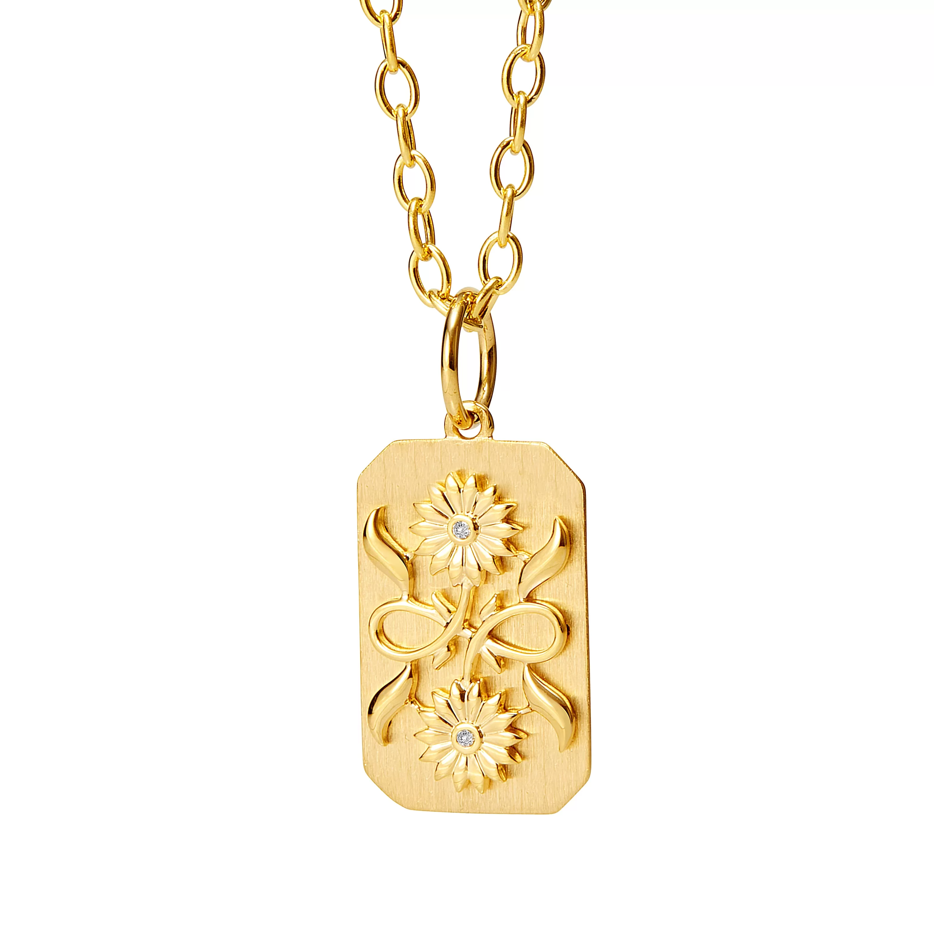 Jardin Sunflower Tag Pendant