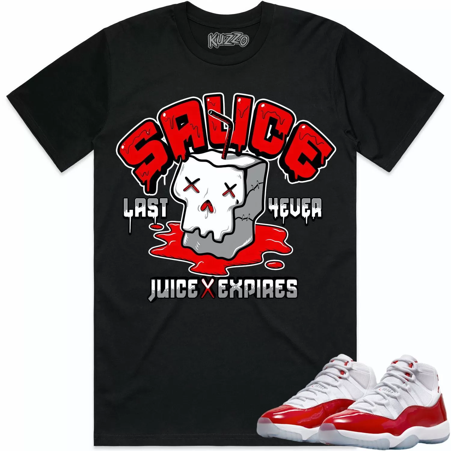 Jordan 11 Cherry 11s Shirt to Match - RED SAUCE