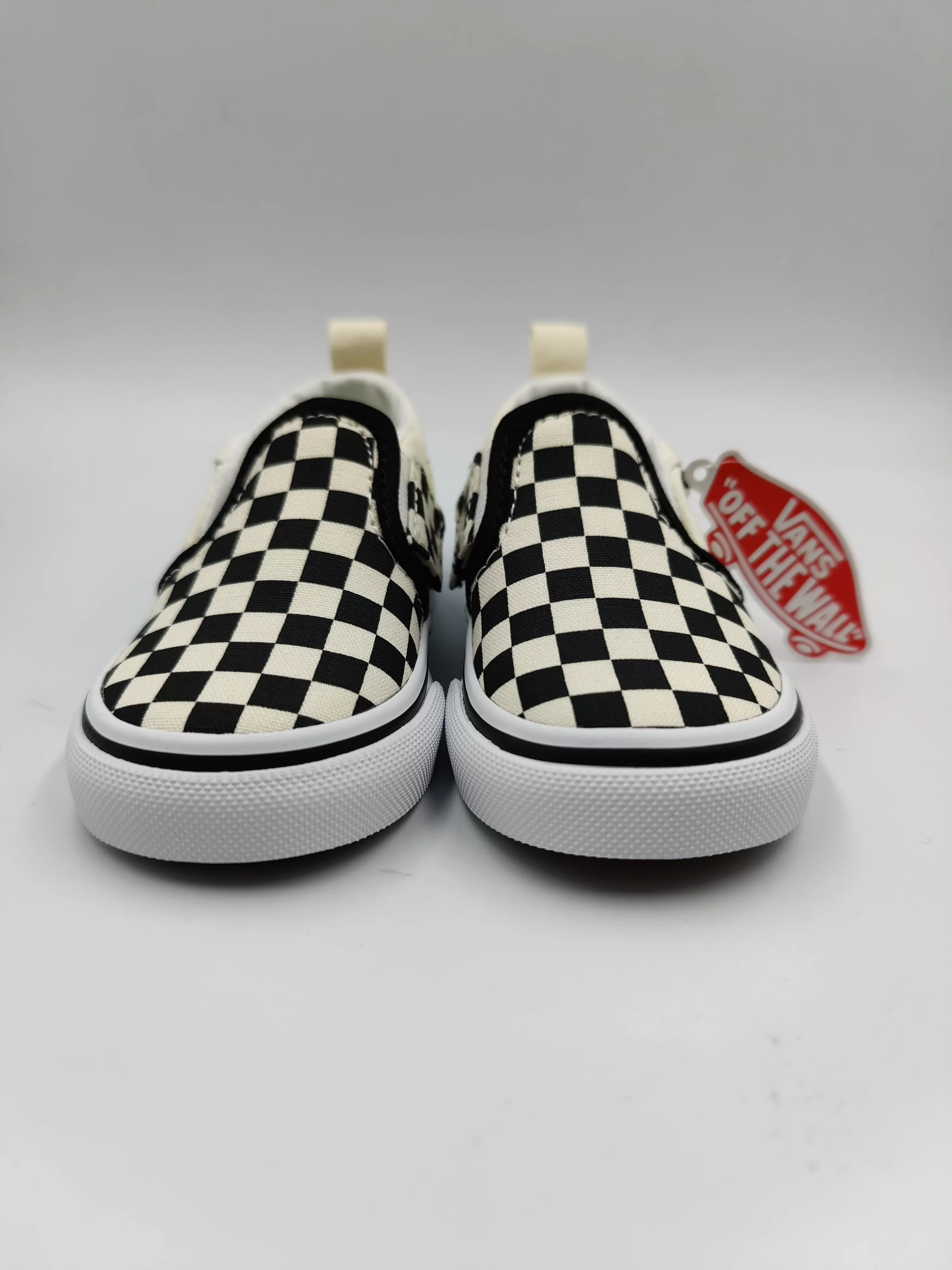 Kids Vans Checker Checkerboard Canvas Baby Trainers Shoes Slip On Strap