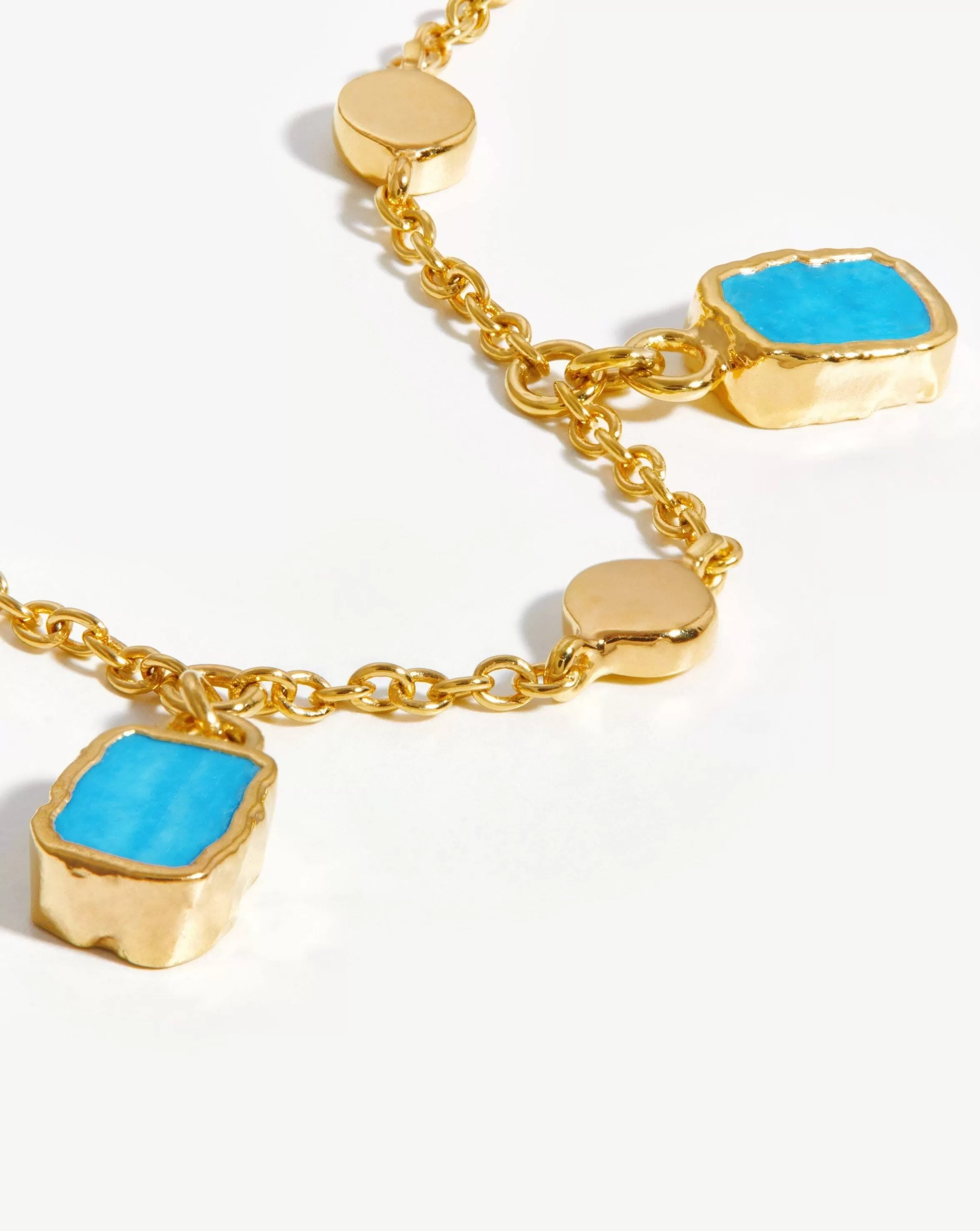 Lena Charm Bracelet | 18ct Gold Plated Vermeil/Turquoise