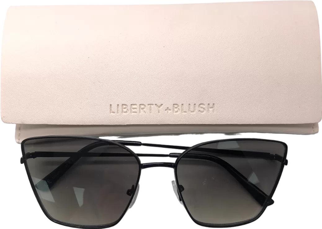 Liberty   Blush Black Maui - Metal Frame Cat Eye Sunglasses One Size