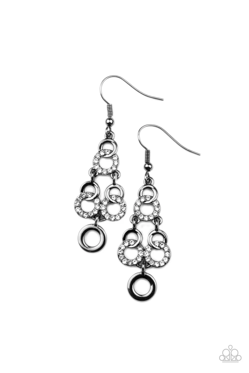 Luminously Linked - Black Earring