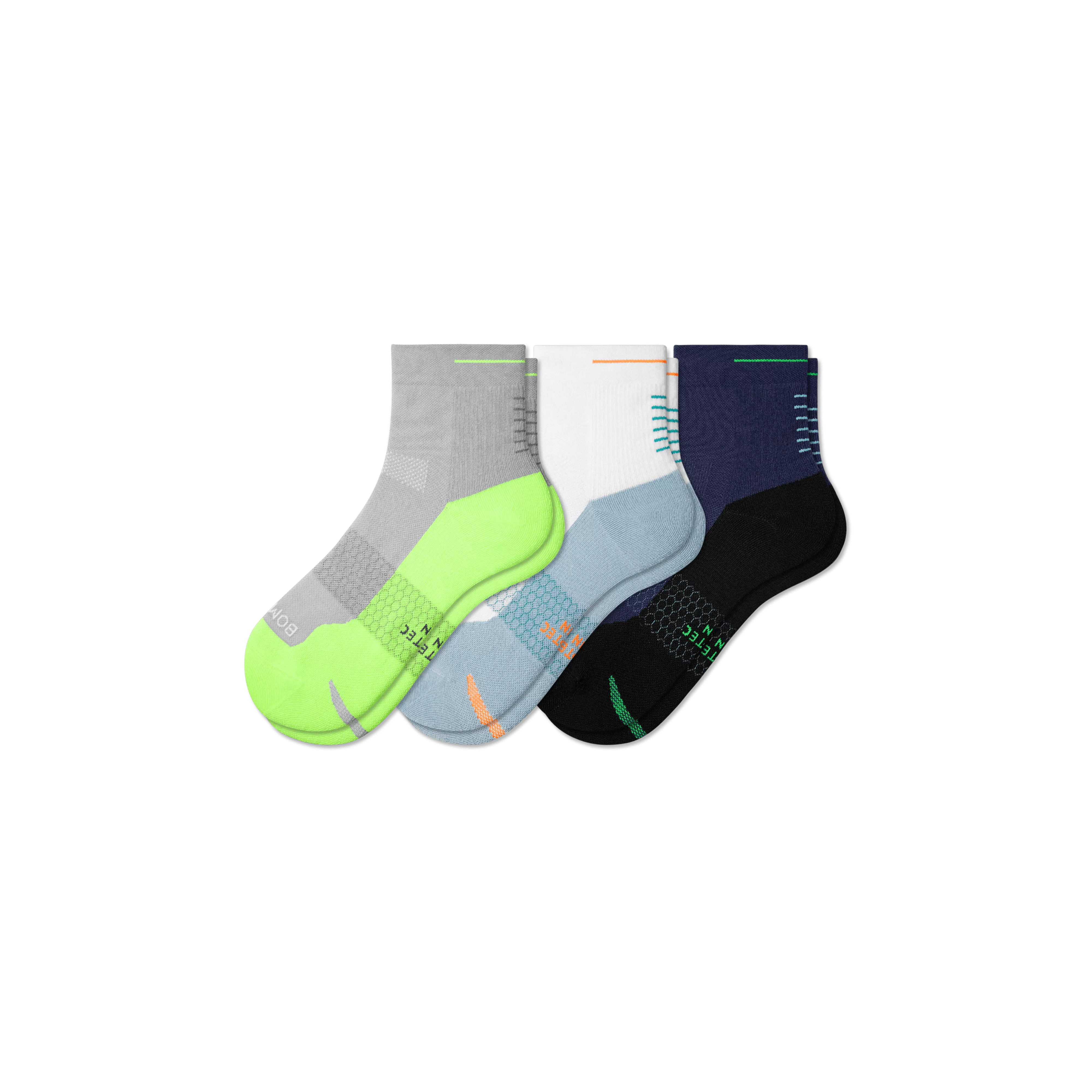 Men's Running Quarter Sock 3-Pack