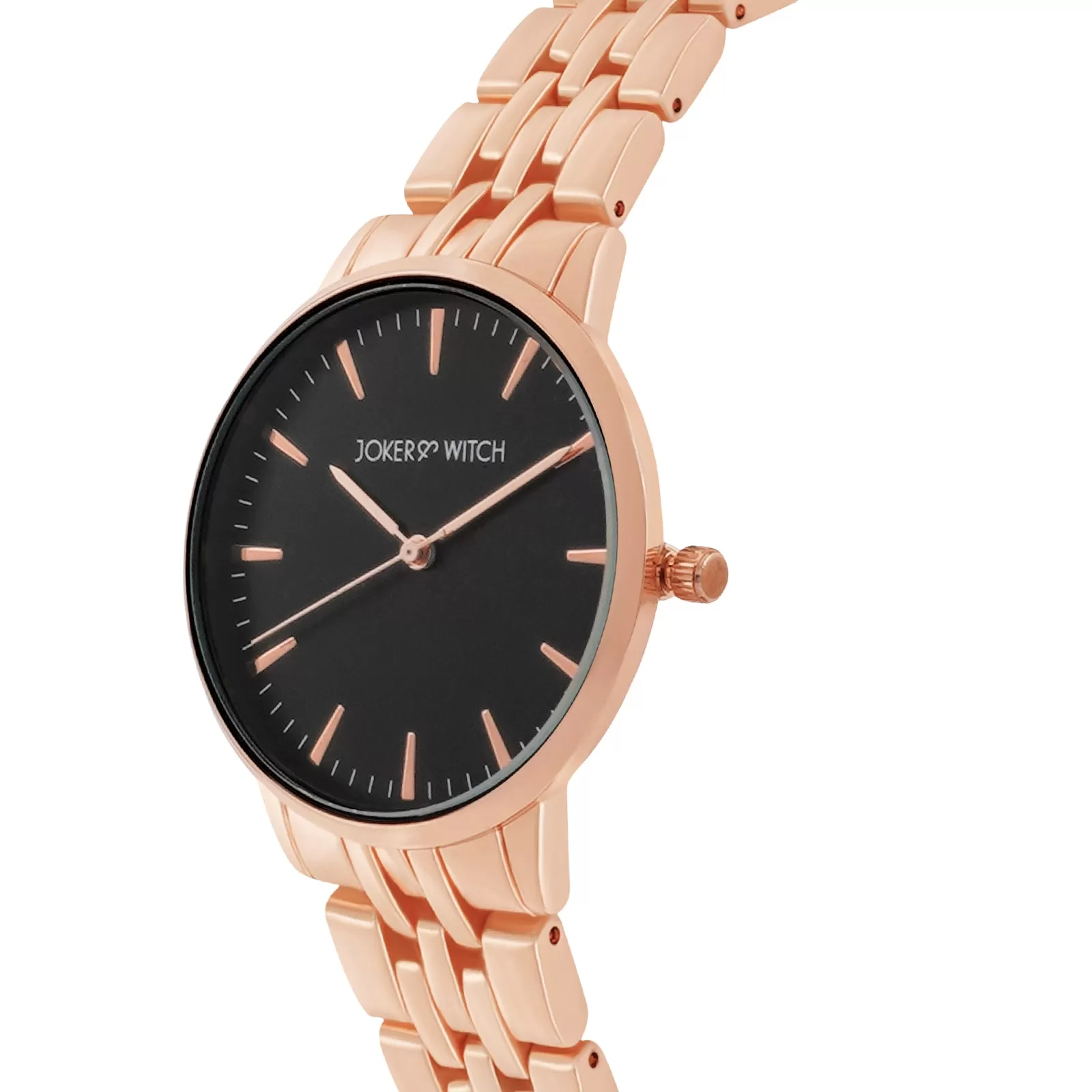 Mini Aimee Black Dial Rose Gold Watch