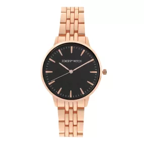 Mini Aimee Black Dial Rose Gold Watch