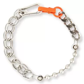 Multichain Necklace - Silver/Orange