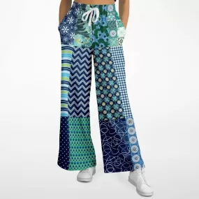 Mykonos Floral Patchwork Eco-Poly Stretchy Phat Bellbottoms