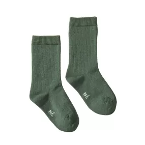 Nature Baby Organic Wool Rib Socks - Nettle