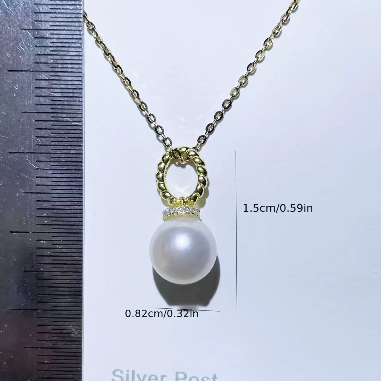 Nature-Inspired 925 Sterling Silver Necklace with 8-8.5mm White Pearls - Perfect Birthday Gift for Women