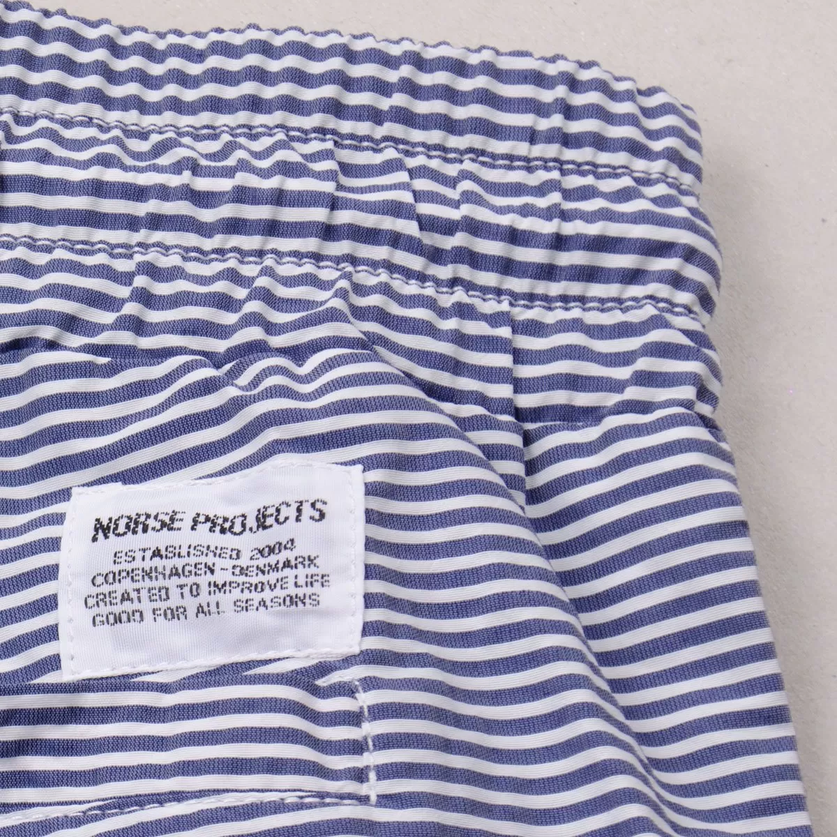 Norse Projects - Hauge Swimmers - Dark Navy Fine Stripe