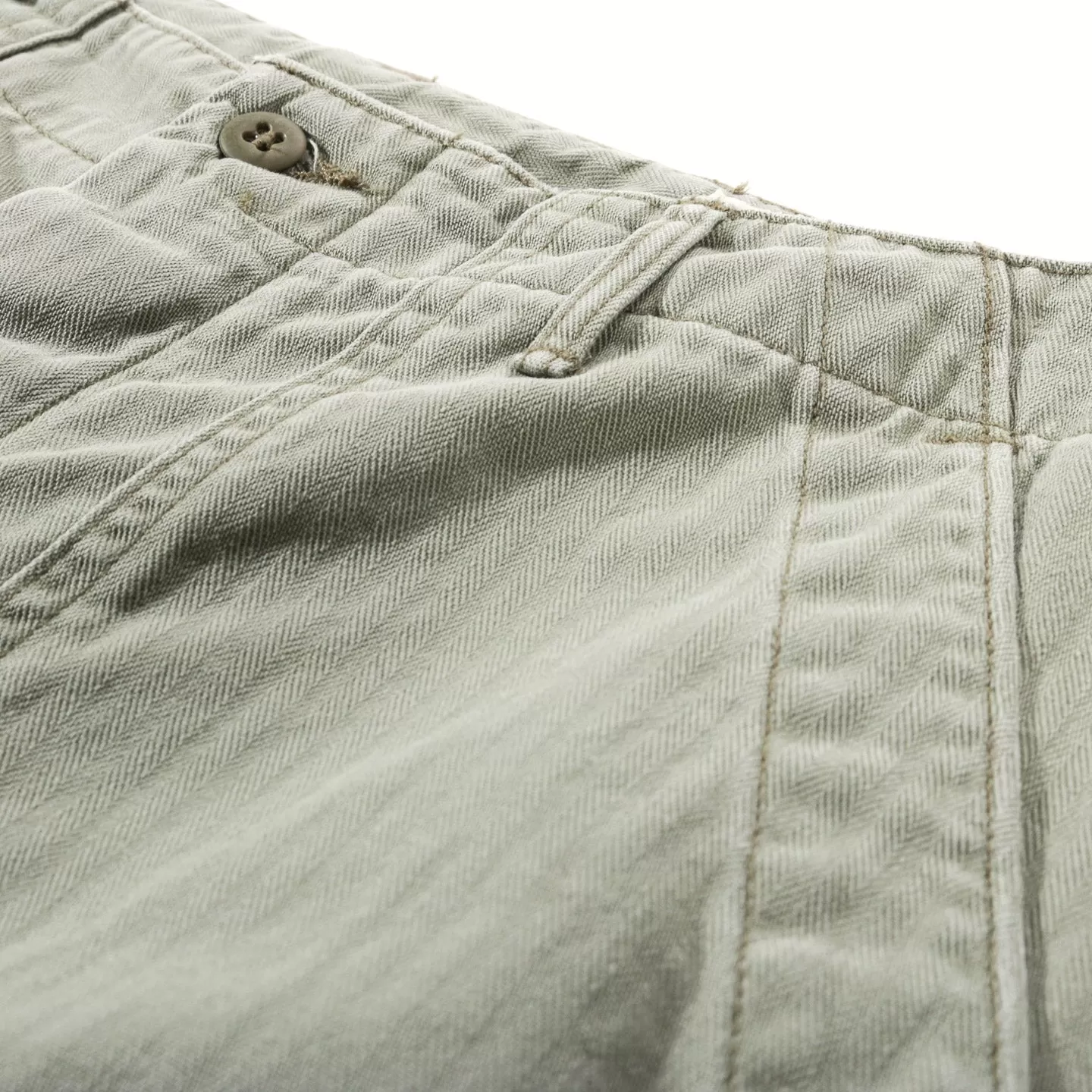 ORSLOW HERRINGBONE SUMMER FATIGUE PANTS GREEN