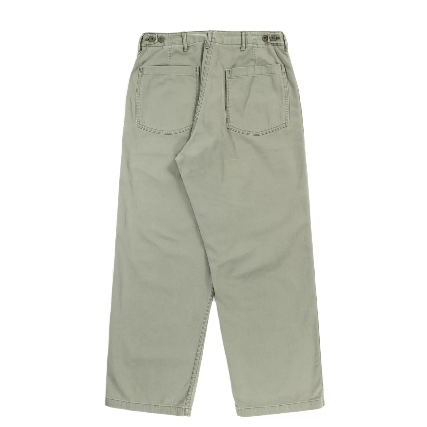 ORSLOW HERRINGBONE SUMMER FATIGUE PANTS GREEN