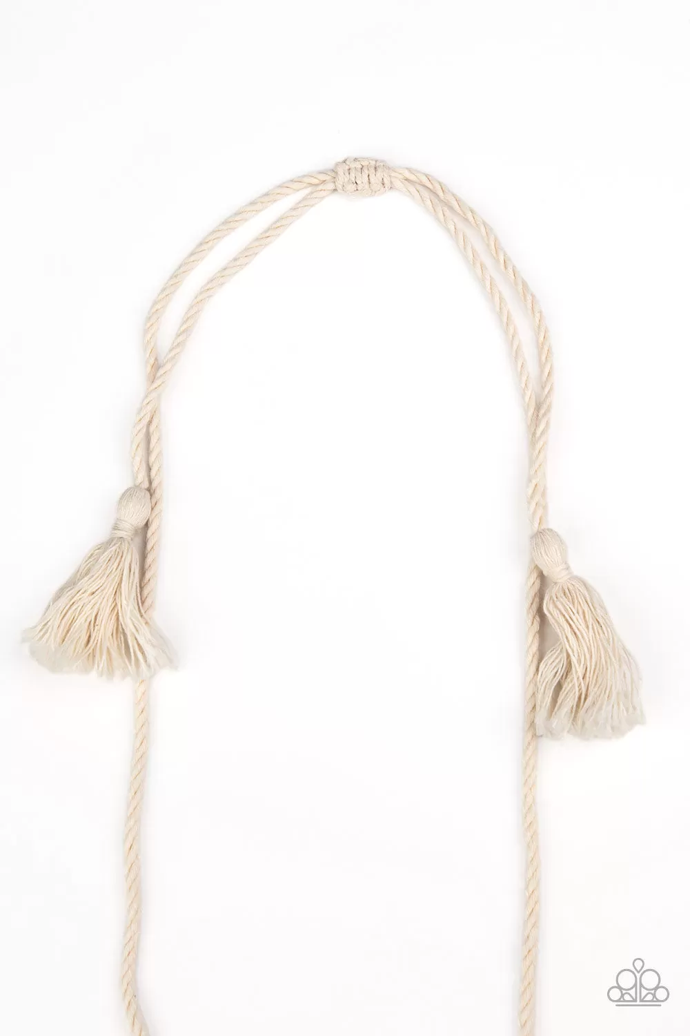 Paparazzi Accessories - Macrame Mantra - White Necklace