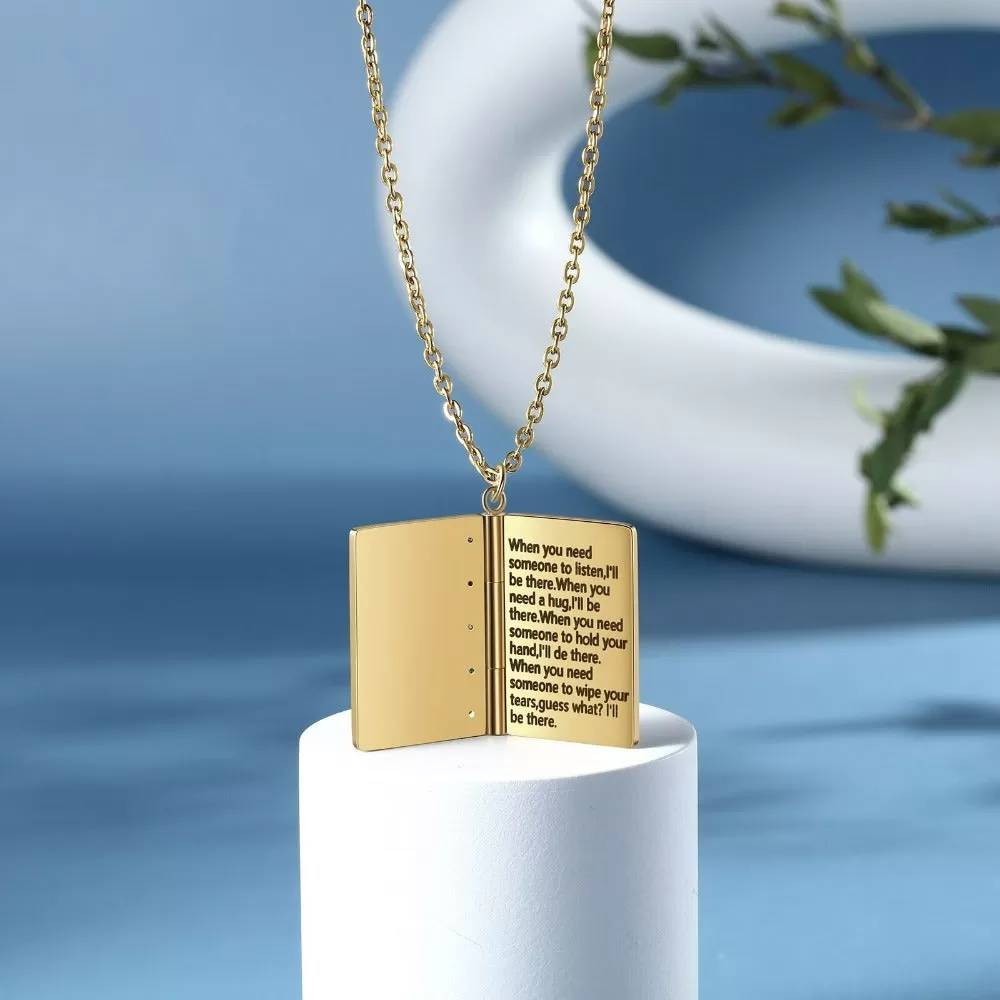 Personalized Book Pendant