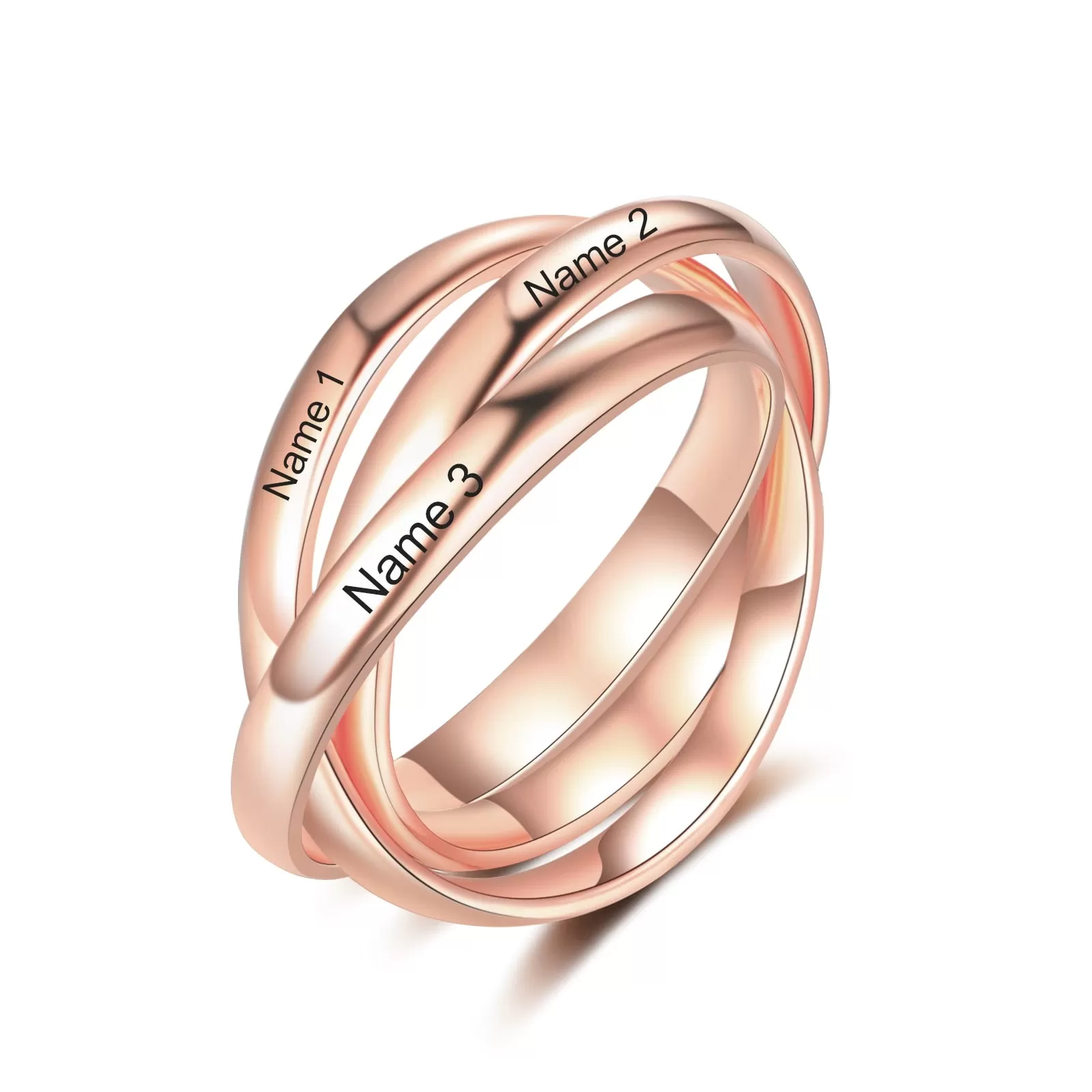 Personalized Engraving Name Stackable Rings for Women Customized Family Ring Gifts for Mother