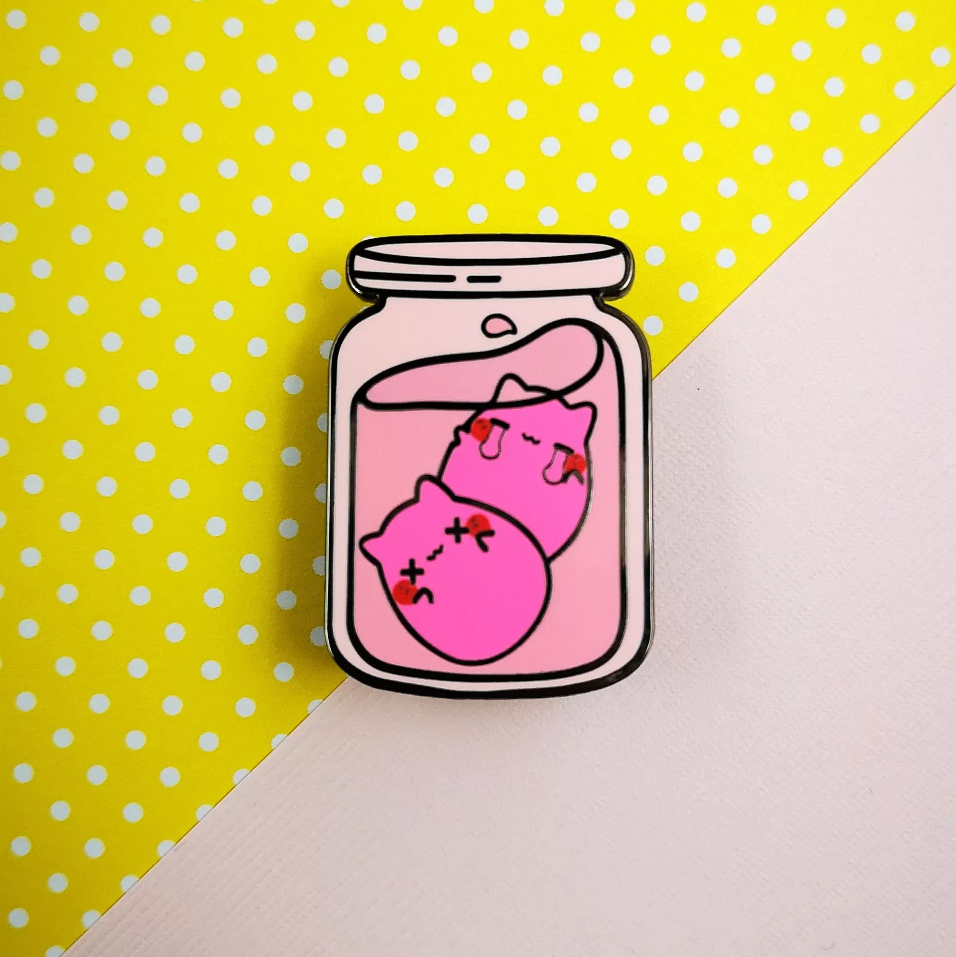 Pickled Eggs In Jar - Egg Kitties  - Hard Enamel Pins Series