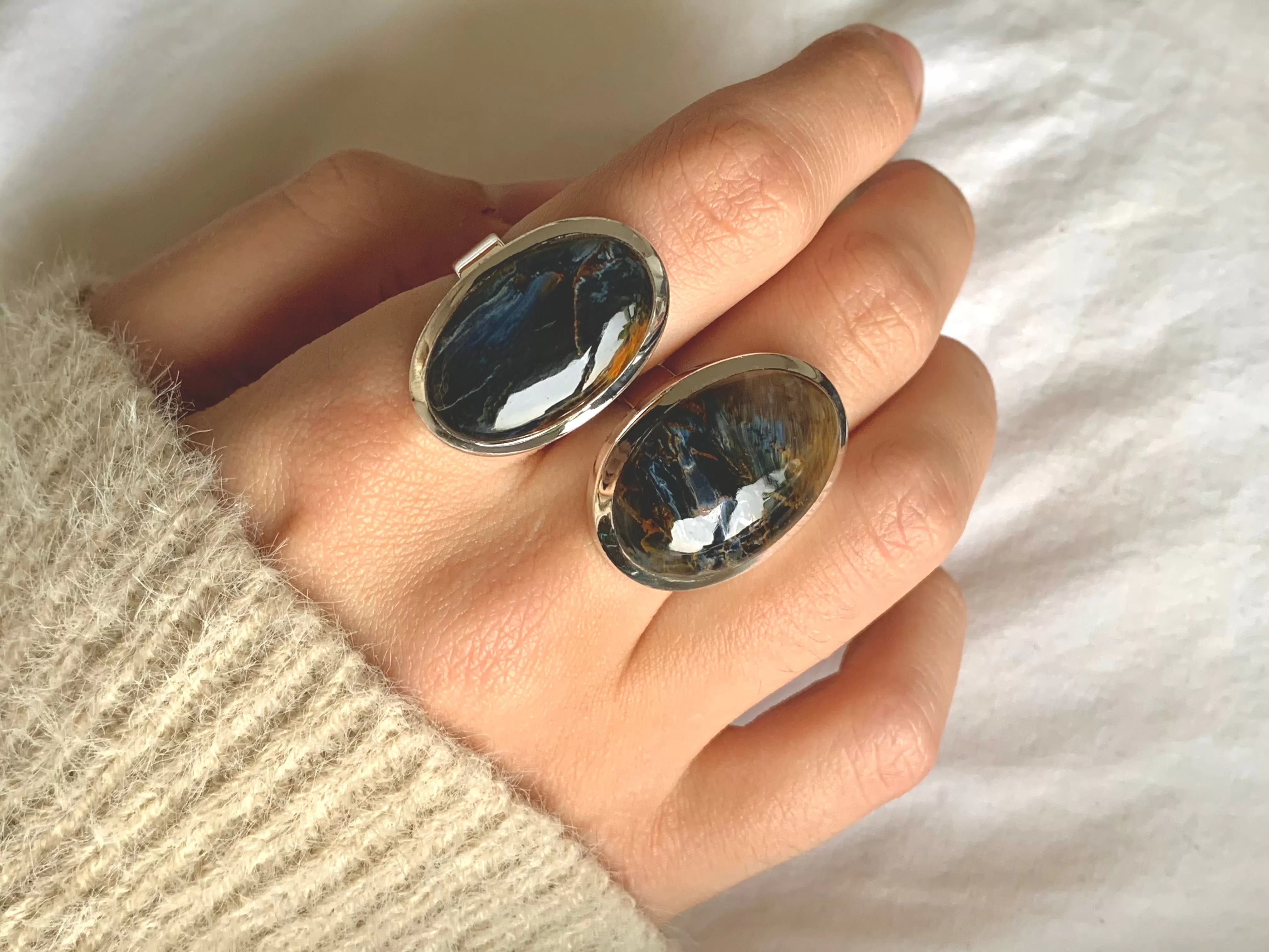 Pietersite Naevia Rings - Oval