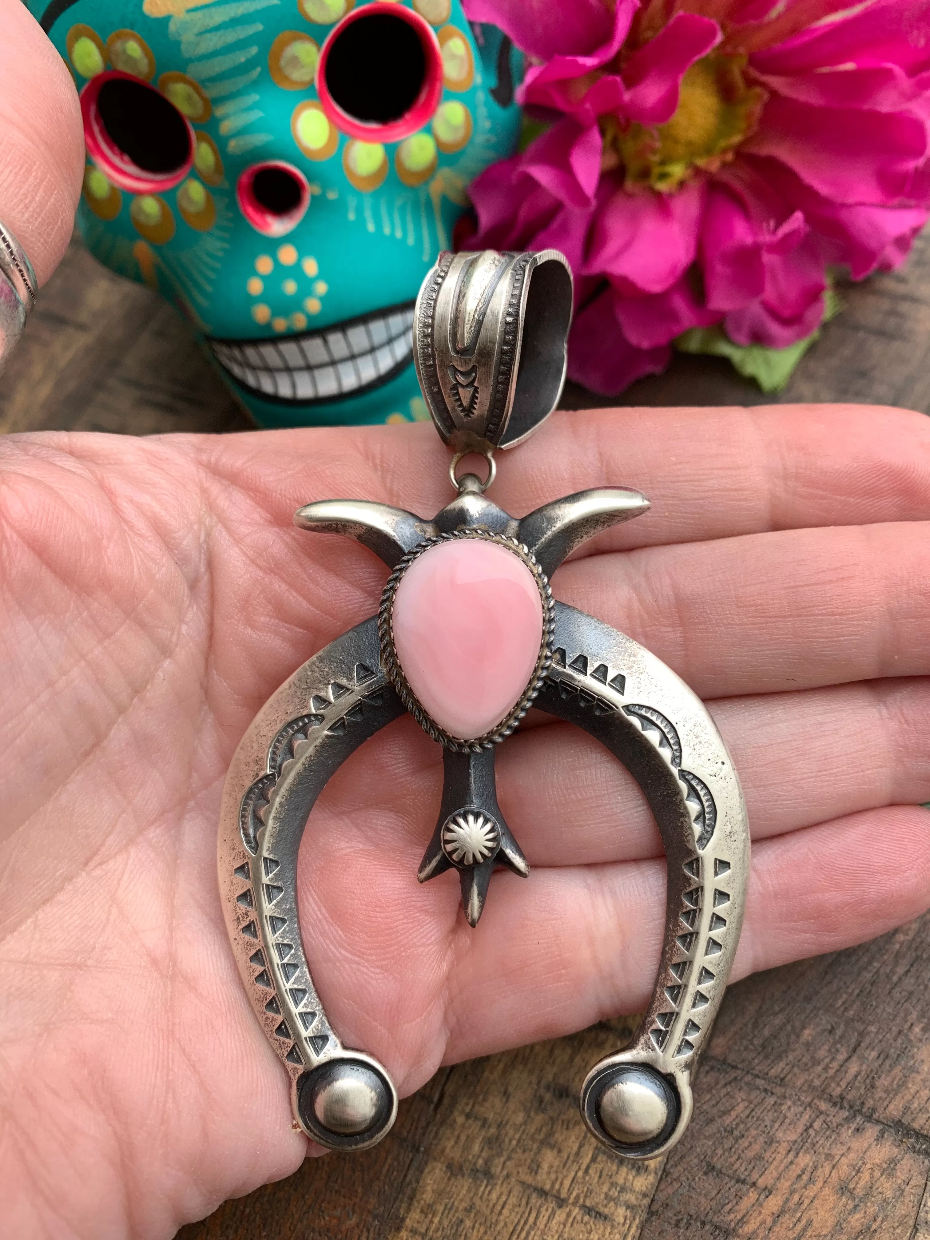 Pink "Cotton Candy" Naja Pendant #10