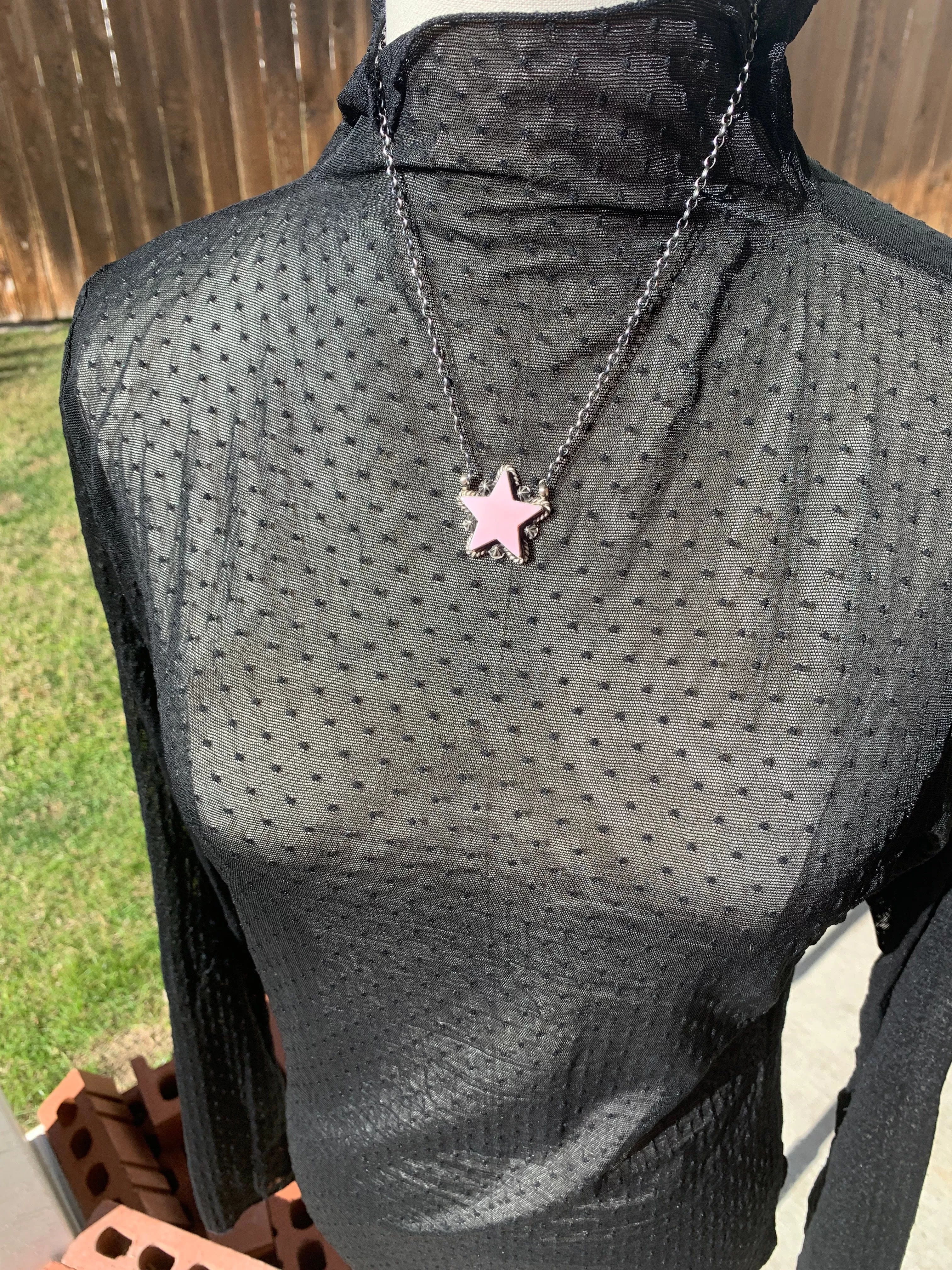 Pink "Cotton Candy" Star Necklace- 6