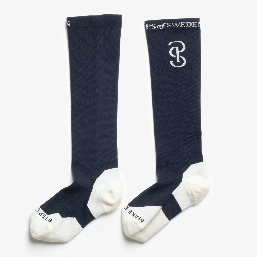 PS of Sweden Navy and Cream Holly Riding Socks