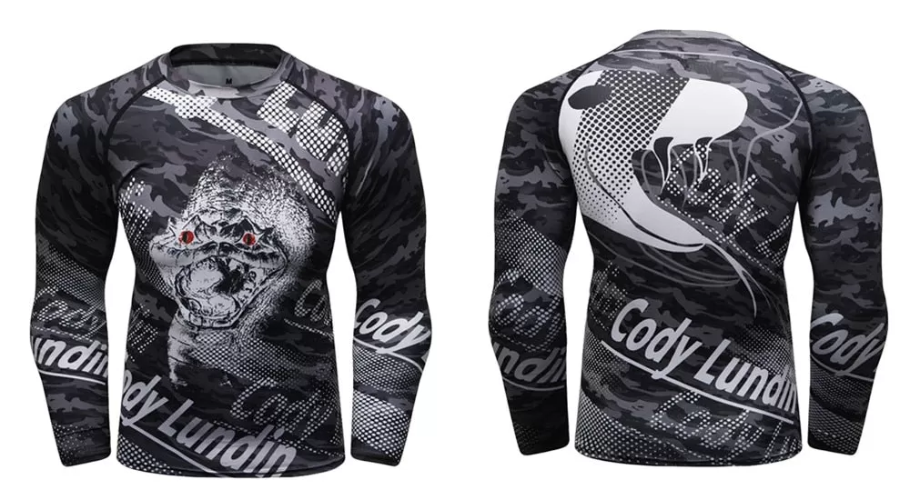 Rattle Snake Compression 'Snake Eyes' Elite Long Sleeve Rashguard