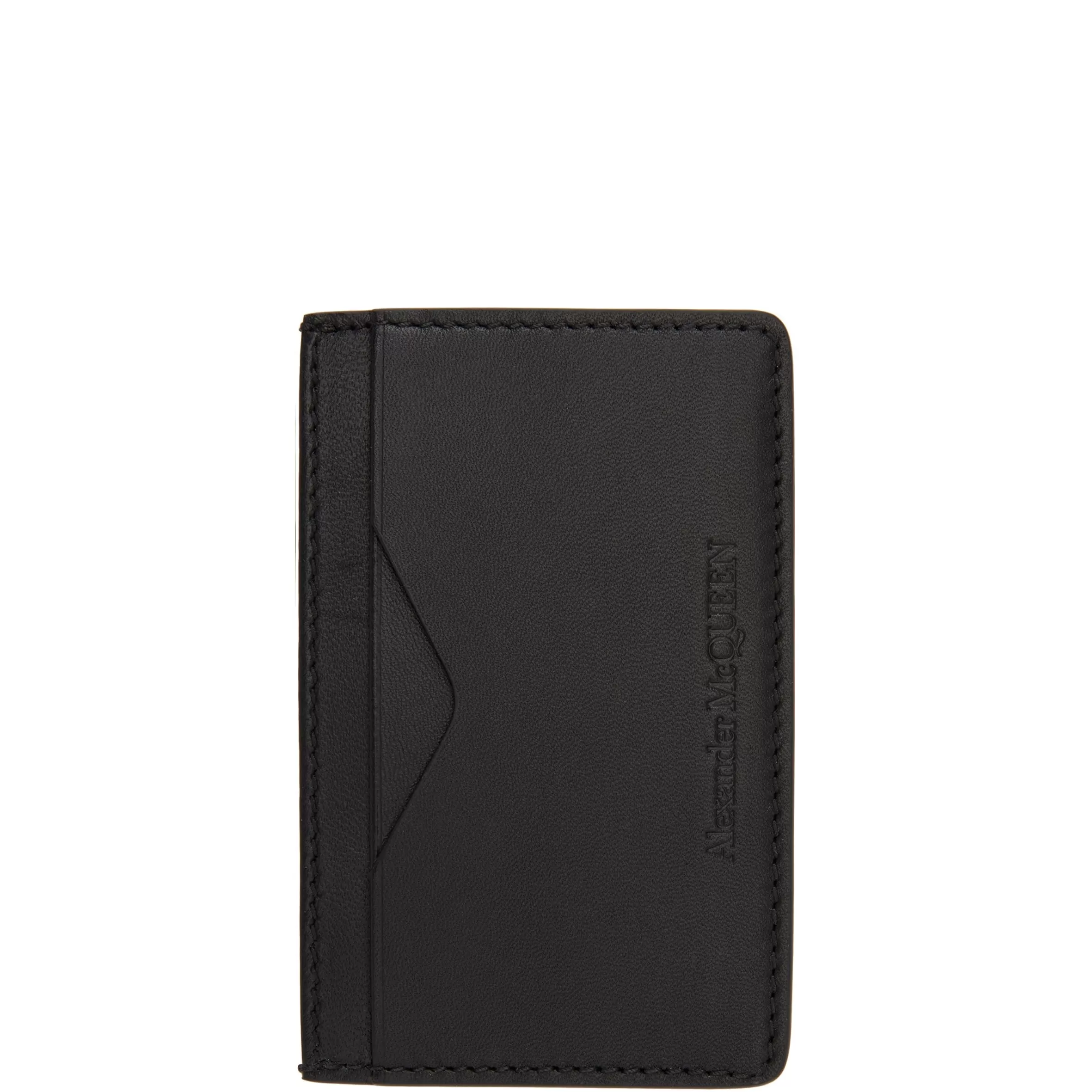 Rib Cage Flat Card Holder, Black