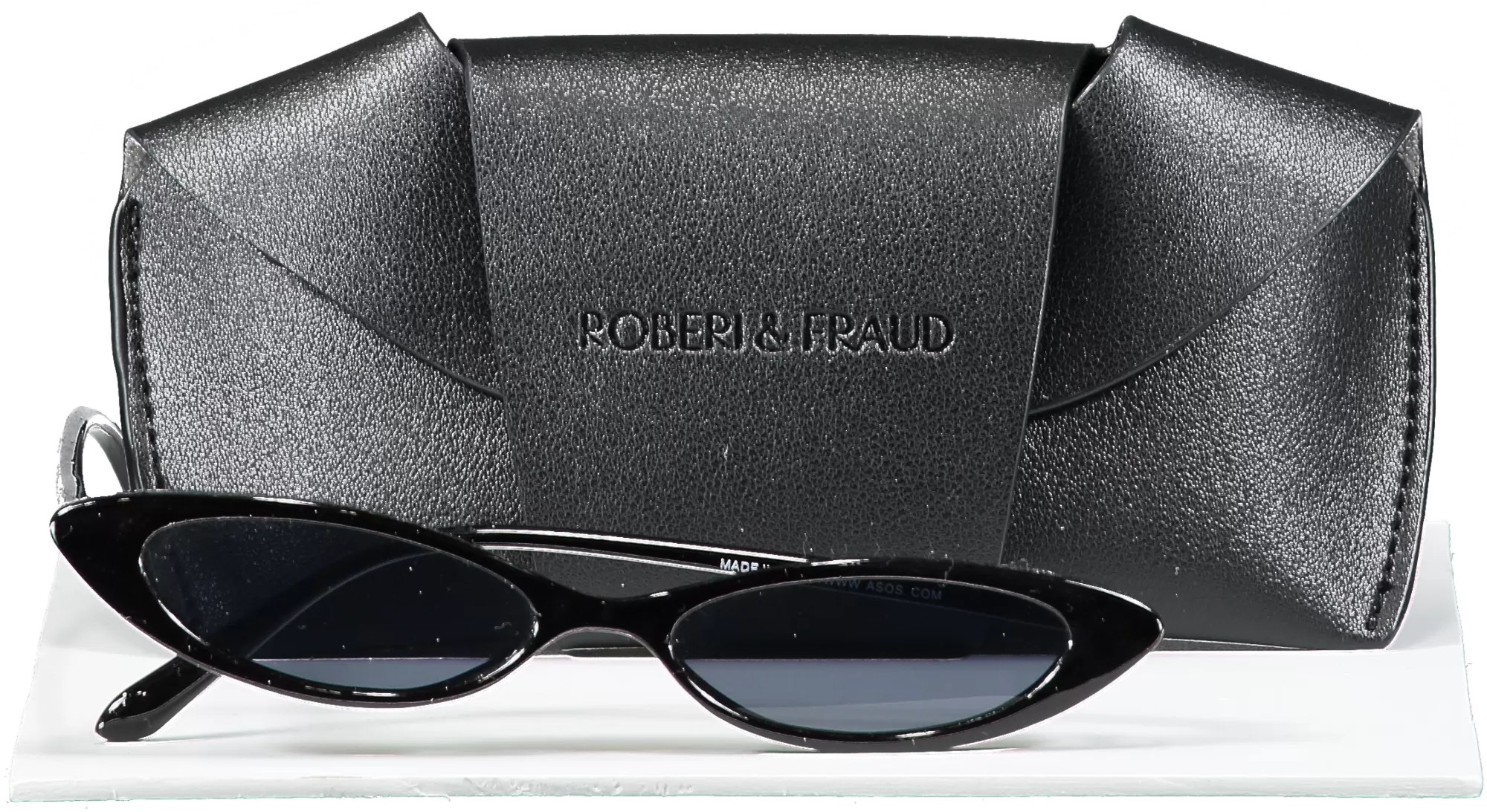 Roberi & Fraud Black Frances Sunglasses  in case