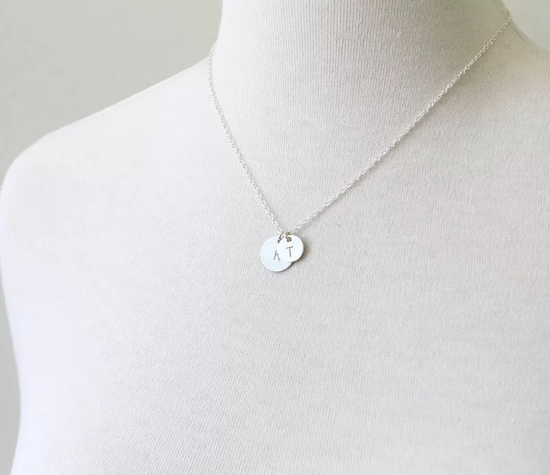 Round Initial Necklace - SS