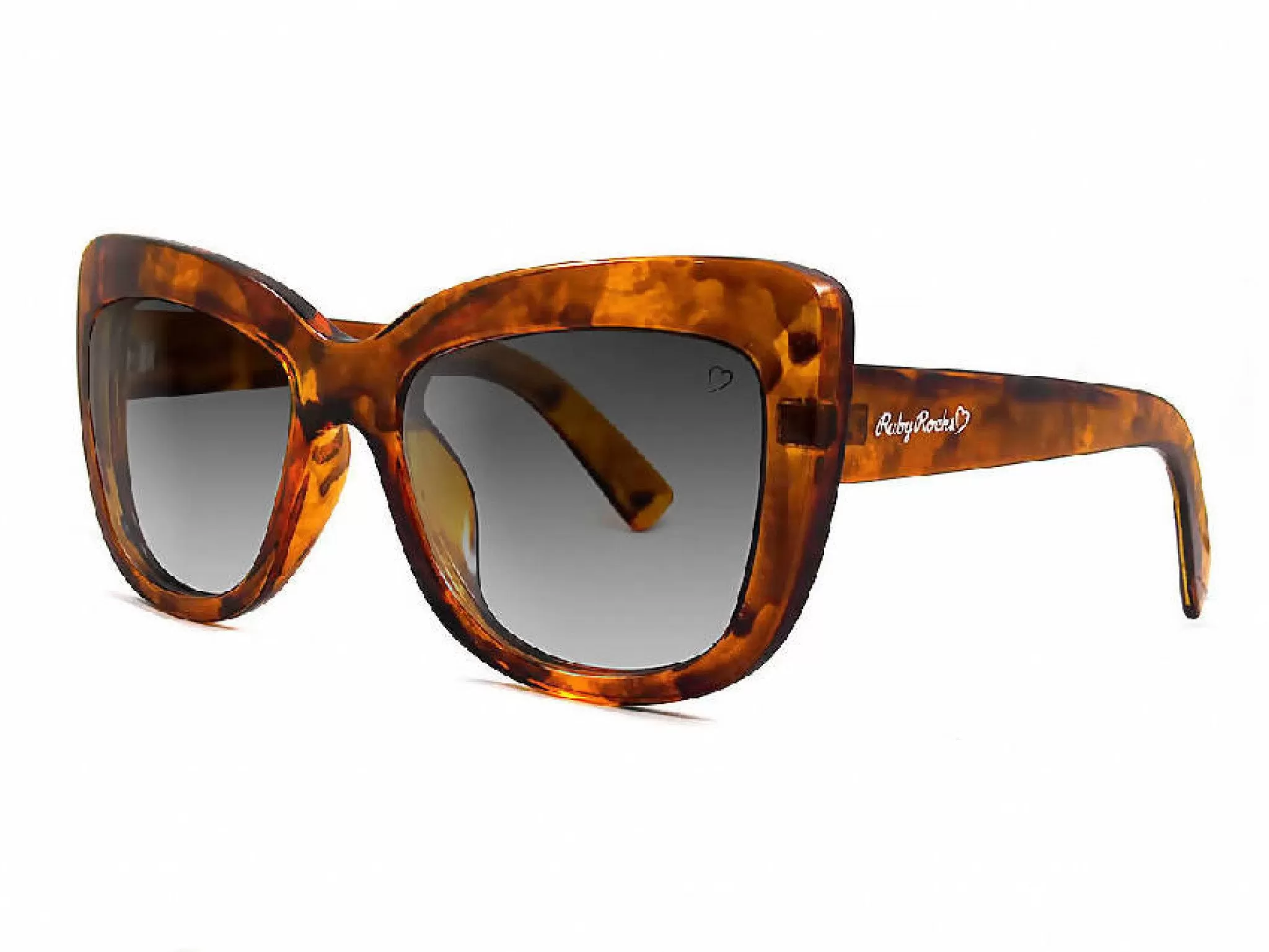 Ruby Rocks Tortoiseshell 'cannes' Angled Cateye