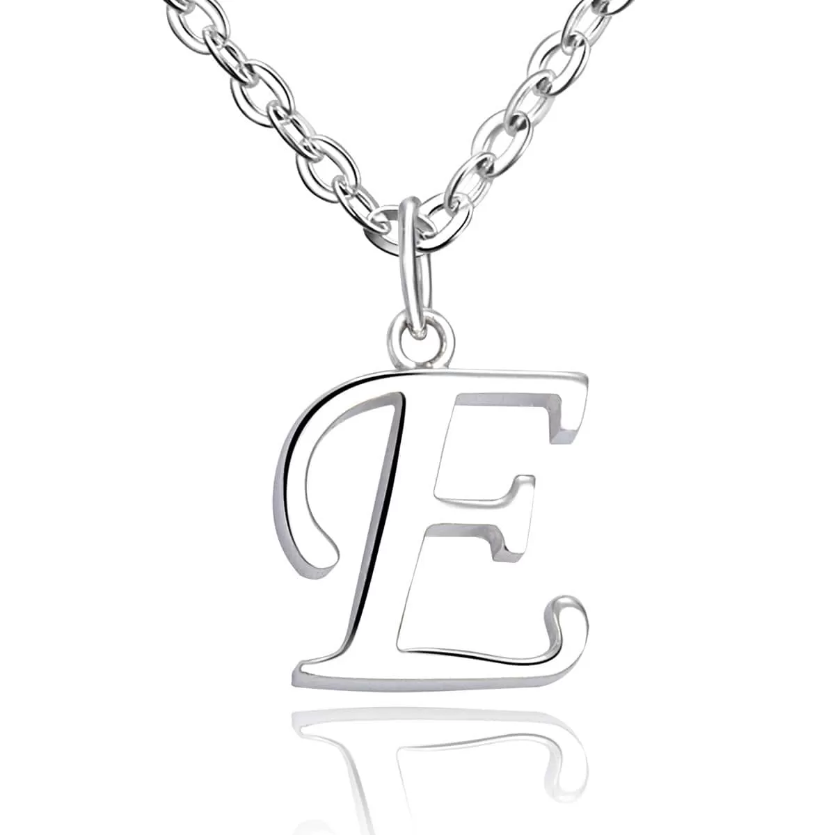 Simple Initial Necklaces Sterling Silver, 16-18