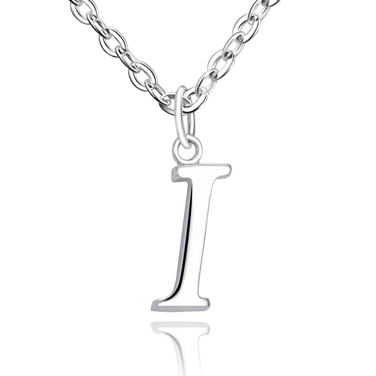 Simple Initial Necklaces Sterling Silver, 16-18