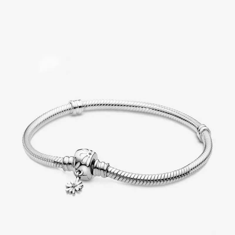 Sterling Silver Sparkling Chain Bracelet