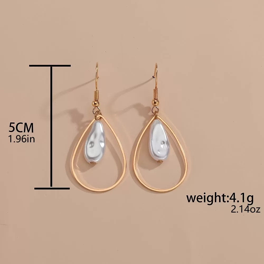 Stylish Waterdrop Faux Pearl Earrings for Women and Girls - Perfect Jewelry Gift