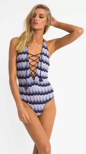 Suboo Denim Ombre Knit One Piece Swim