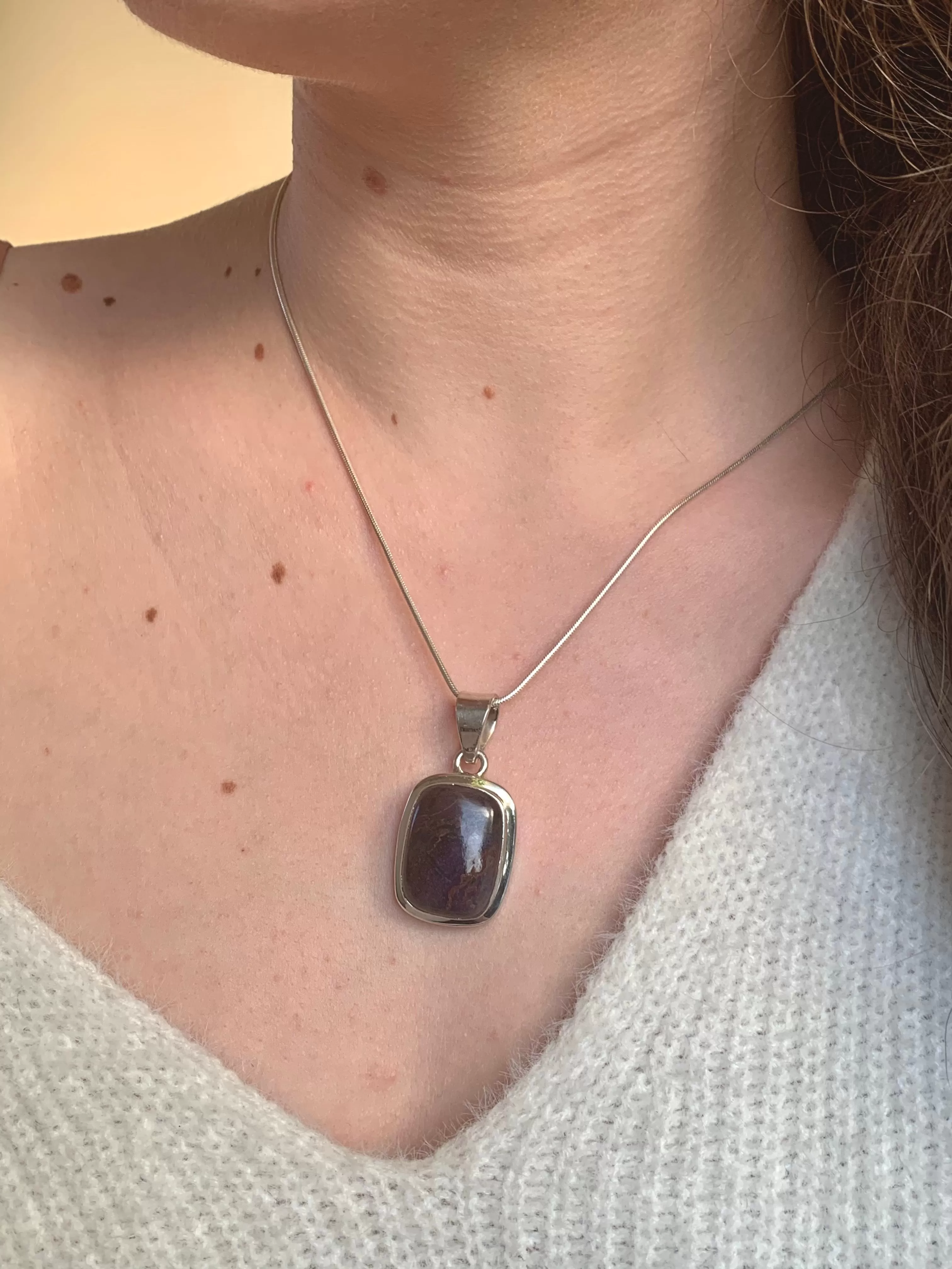 Sugilite Ansley Pendant - Small Square