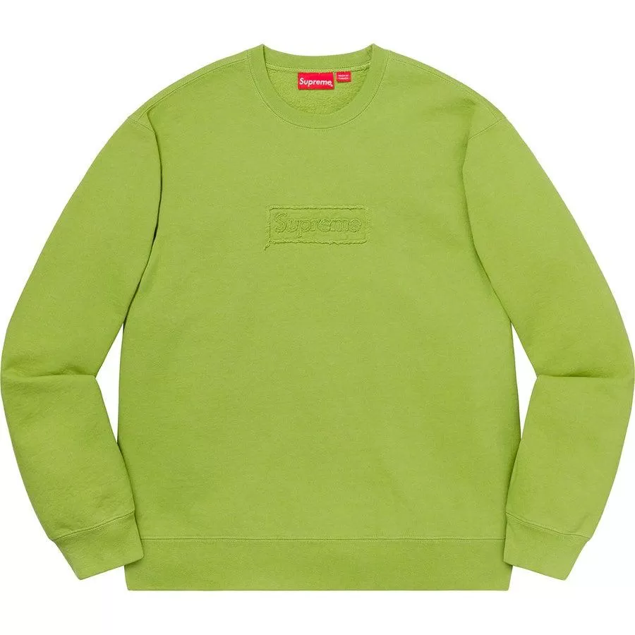 Supreme Cutout Logo Crewneck (Lime)