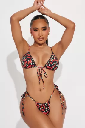 Sweet Cherry 2 Piece Bikini - Black/combo