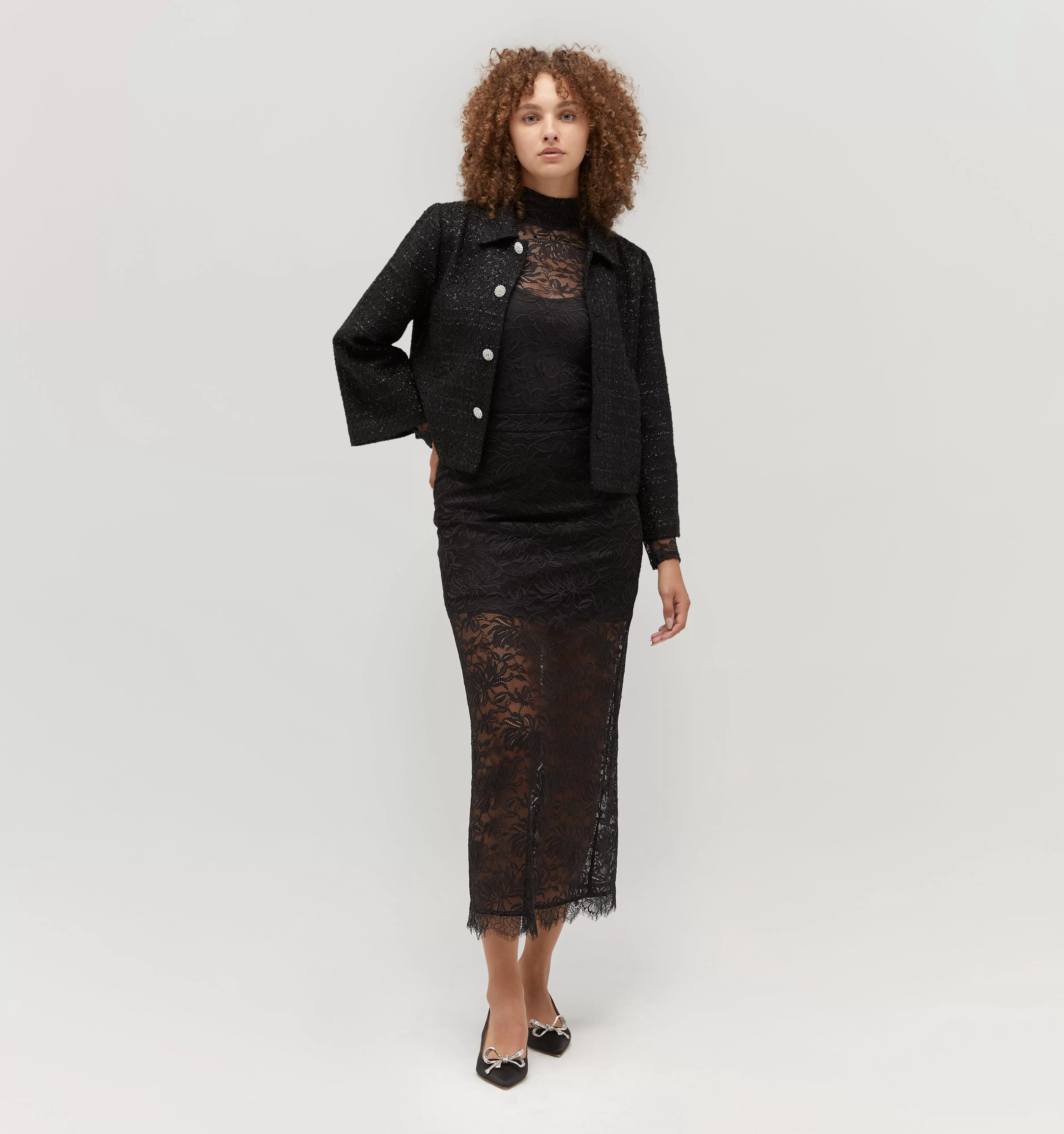 The Pia Top - Black Lace