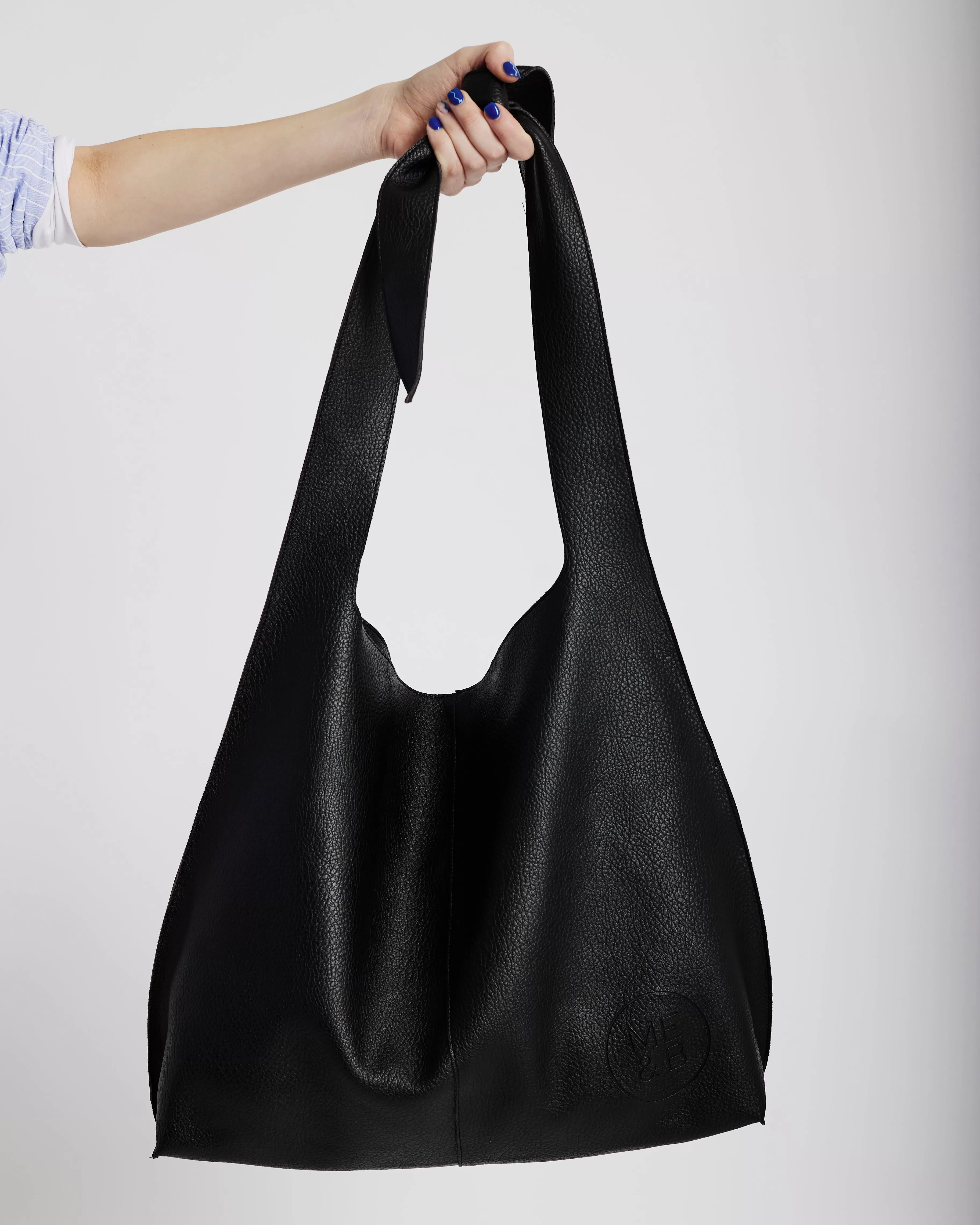 The Tie Shoulder Tote Bag Black