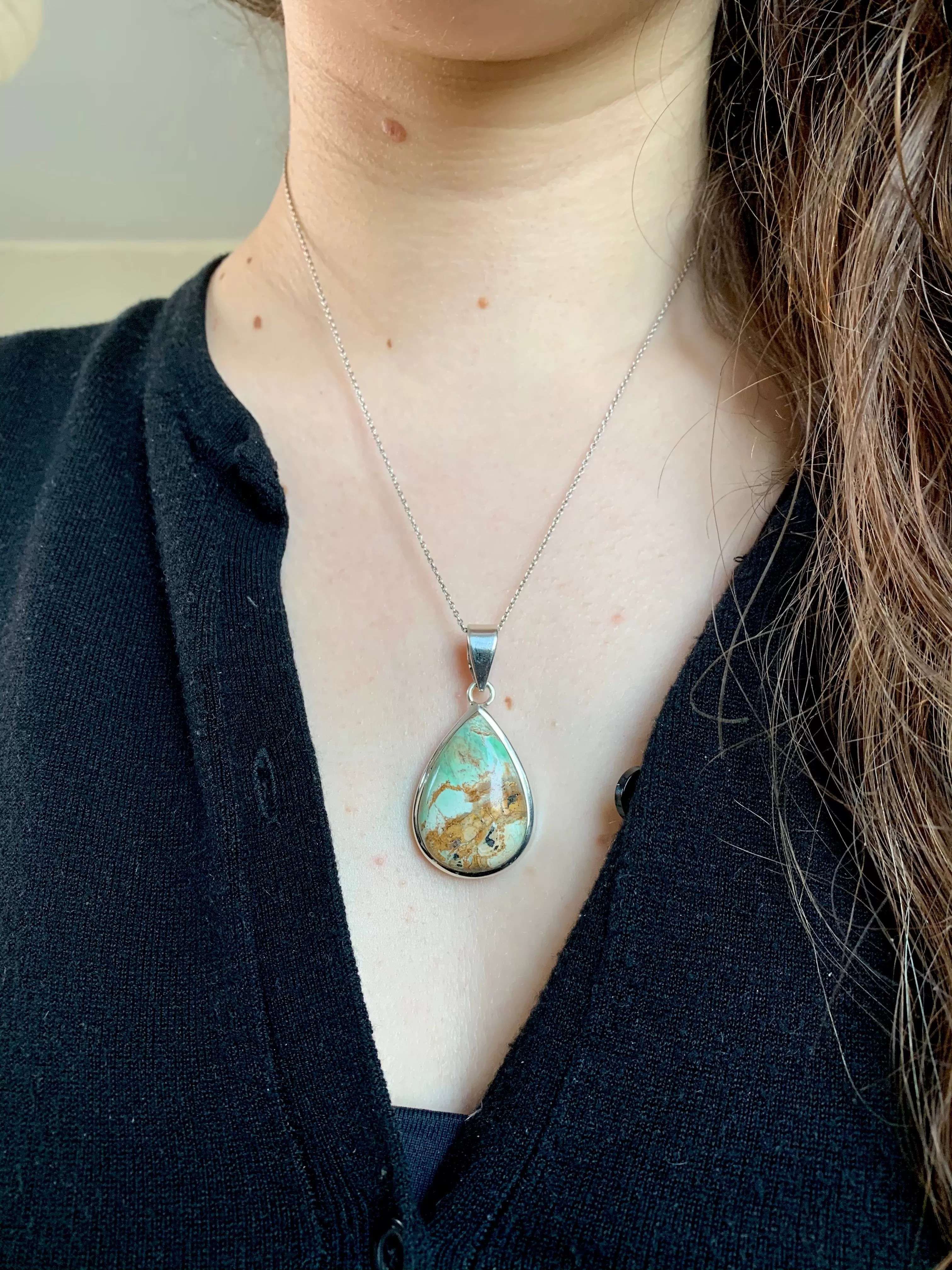 Variscite Akoni Pendant - Medium Teardrop