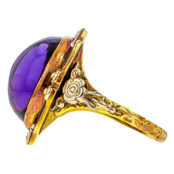 Vintage Amethyst Cabochon Ring