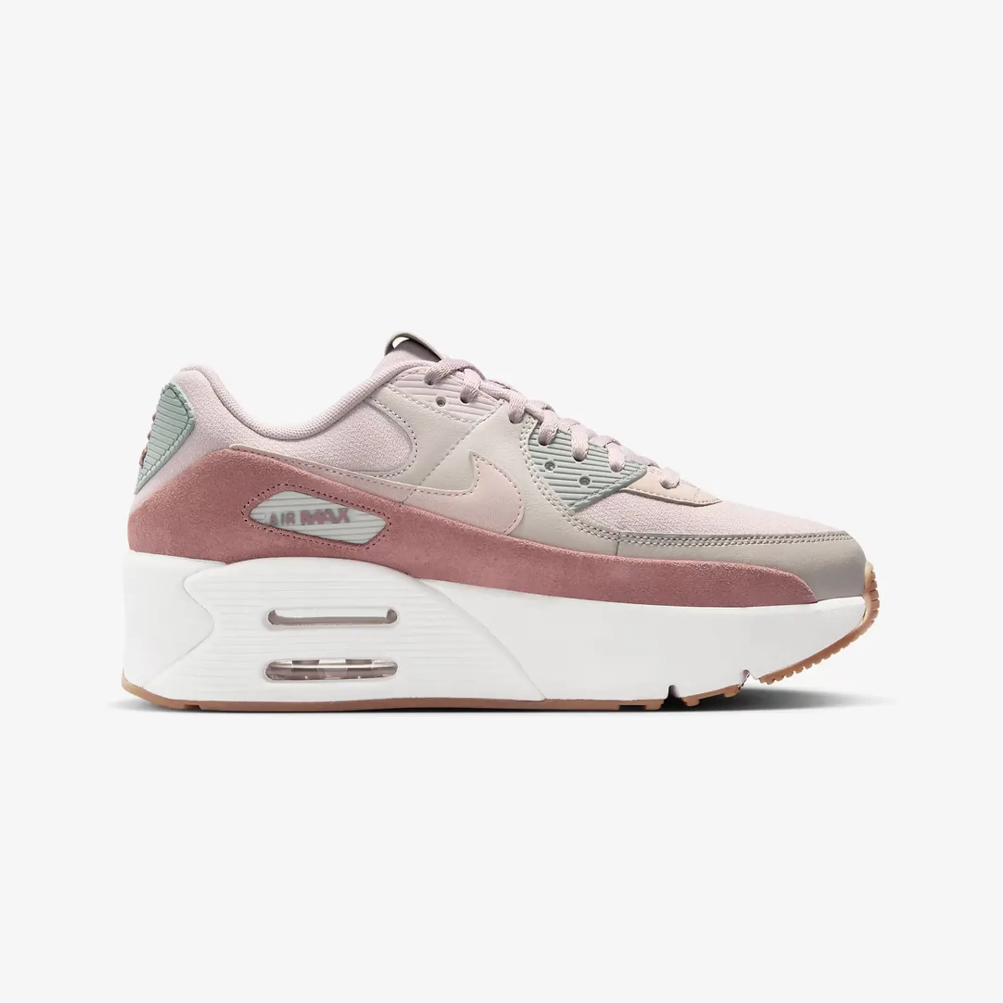 WMN'S AIR MAX 90 LV8 'LT IRON ORE/PLATINUM VIOLET-LIGHT PUMICE'